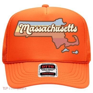 Massachusetts Retro Sunset Logo Hat