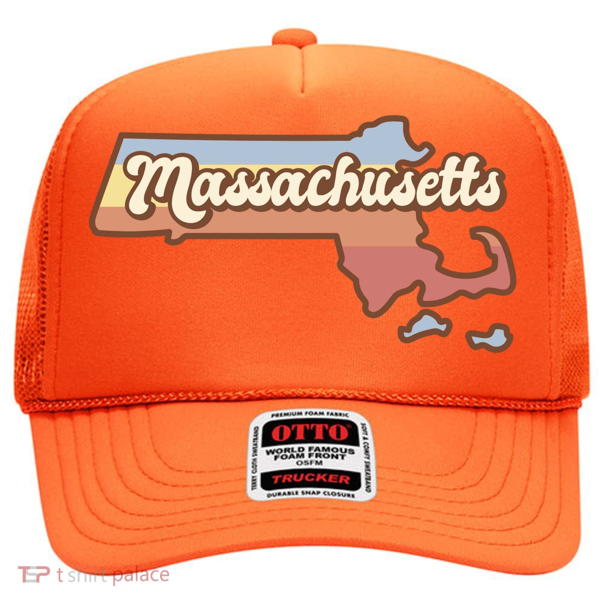 Massachusetts Retro Sunset Logo Hat