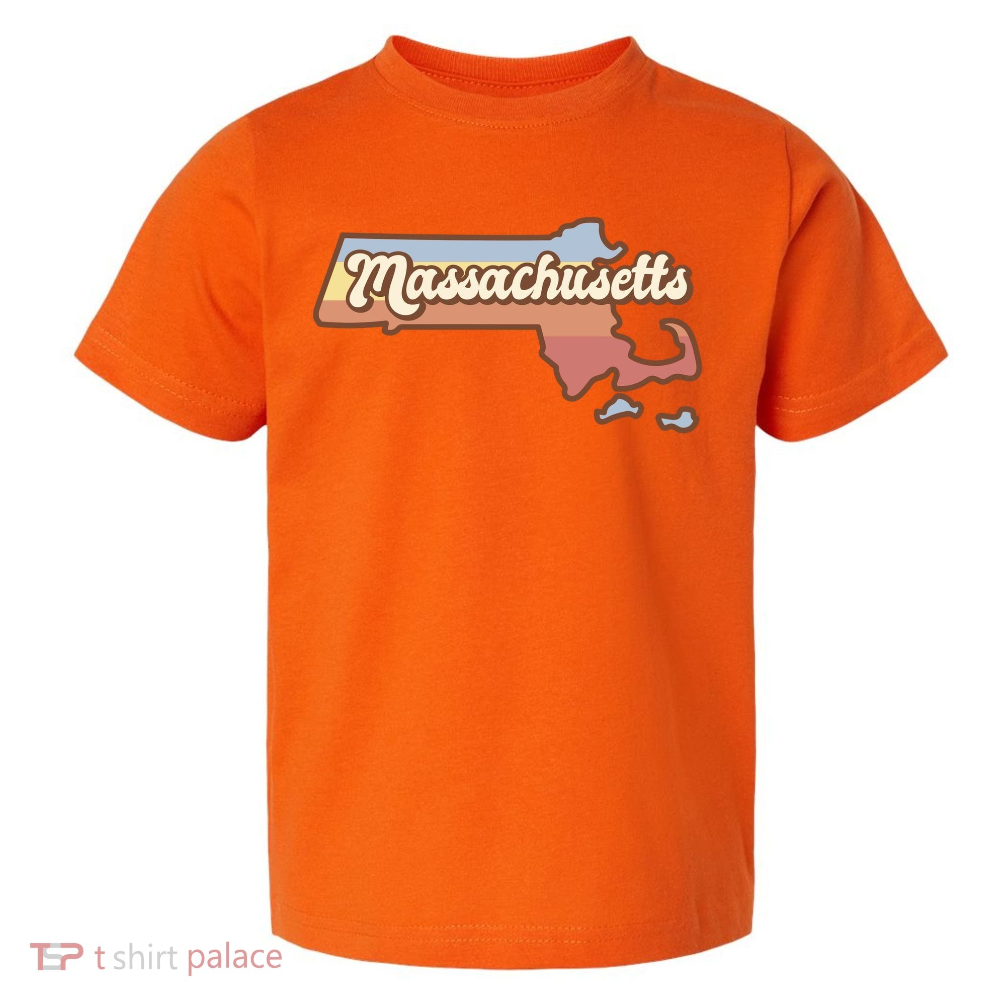 Massachusetts Retro Sunset Logo Toddler T-Shirt