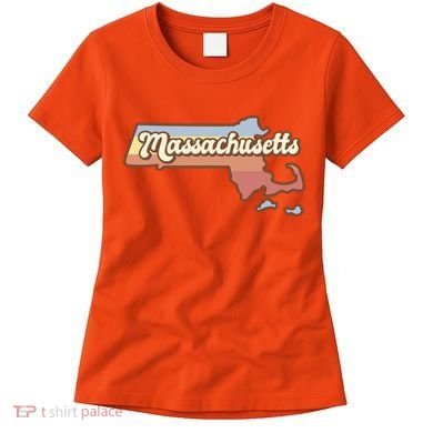 Massachusetts Retro Sunset Logo Women's T-Shirt