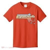 Massachusetts Retro Sunset Logo Kids T-Shirt thumb 0