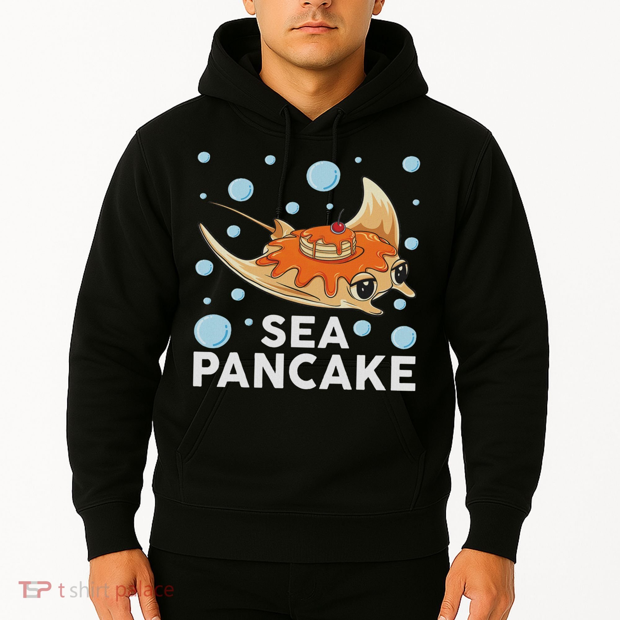 Manta Ray Stingray Fish Pancake Cake Ocean Biologist Hoodie