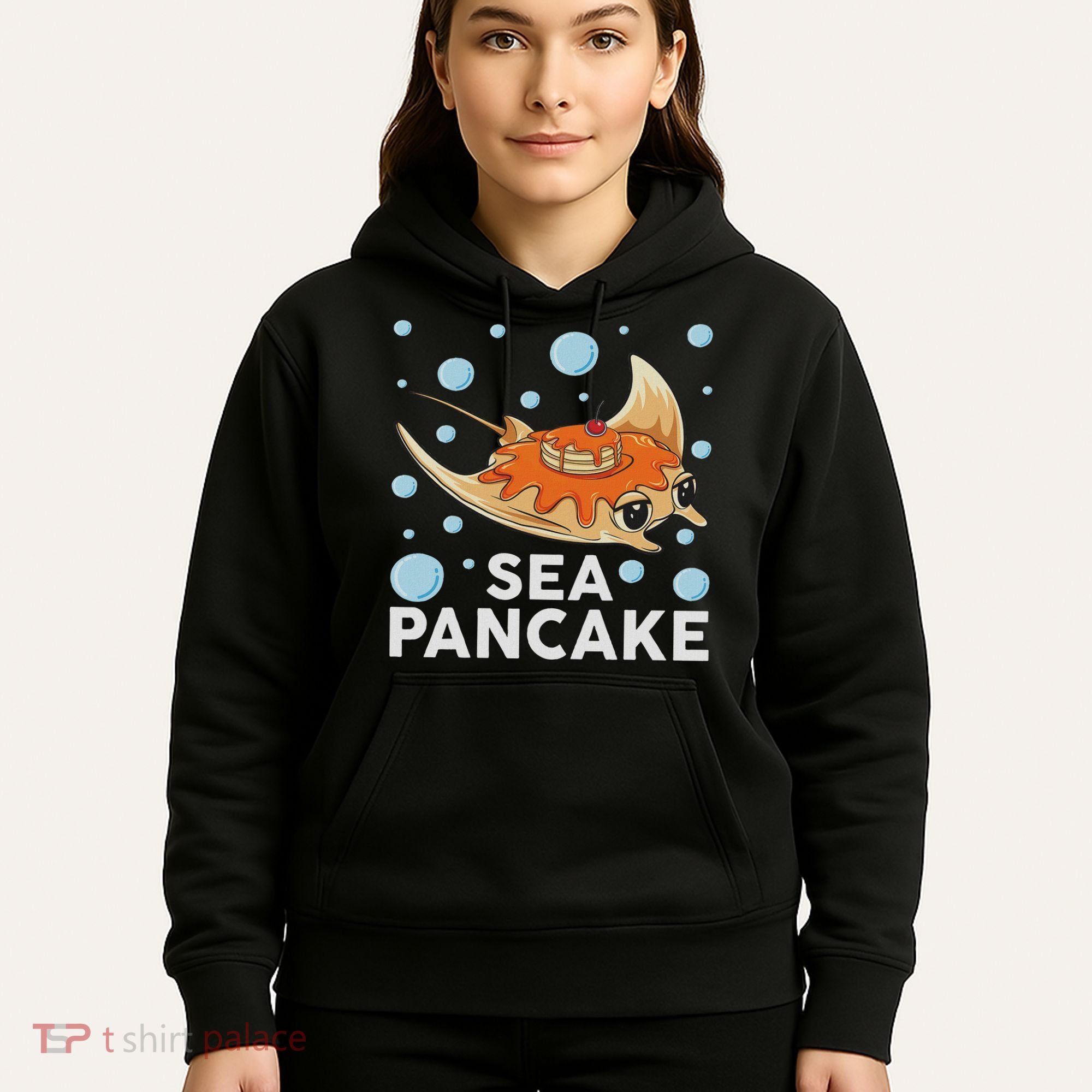 Manta Ray Stingray Fish Pancake Cake Ocean Biologist Hoodie