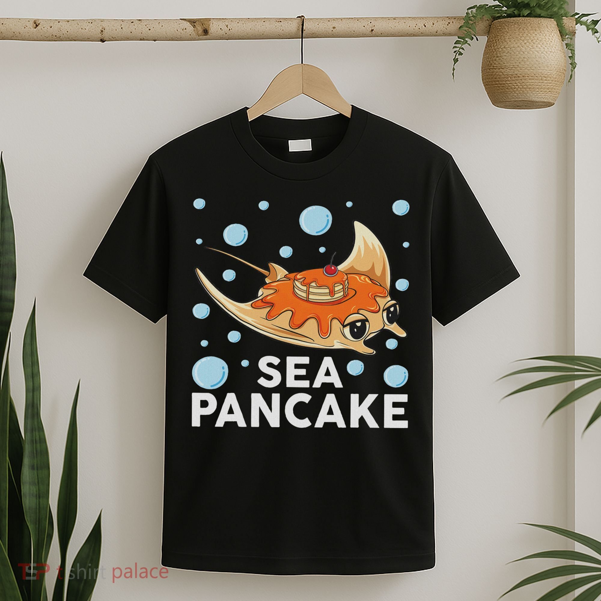 Manta Ray Stingray Fish Pancake Cake Ocean Biologist T-Shirt