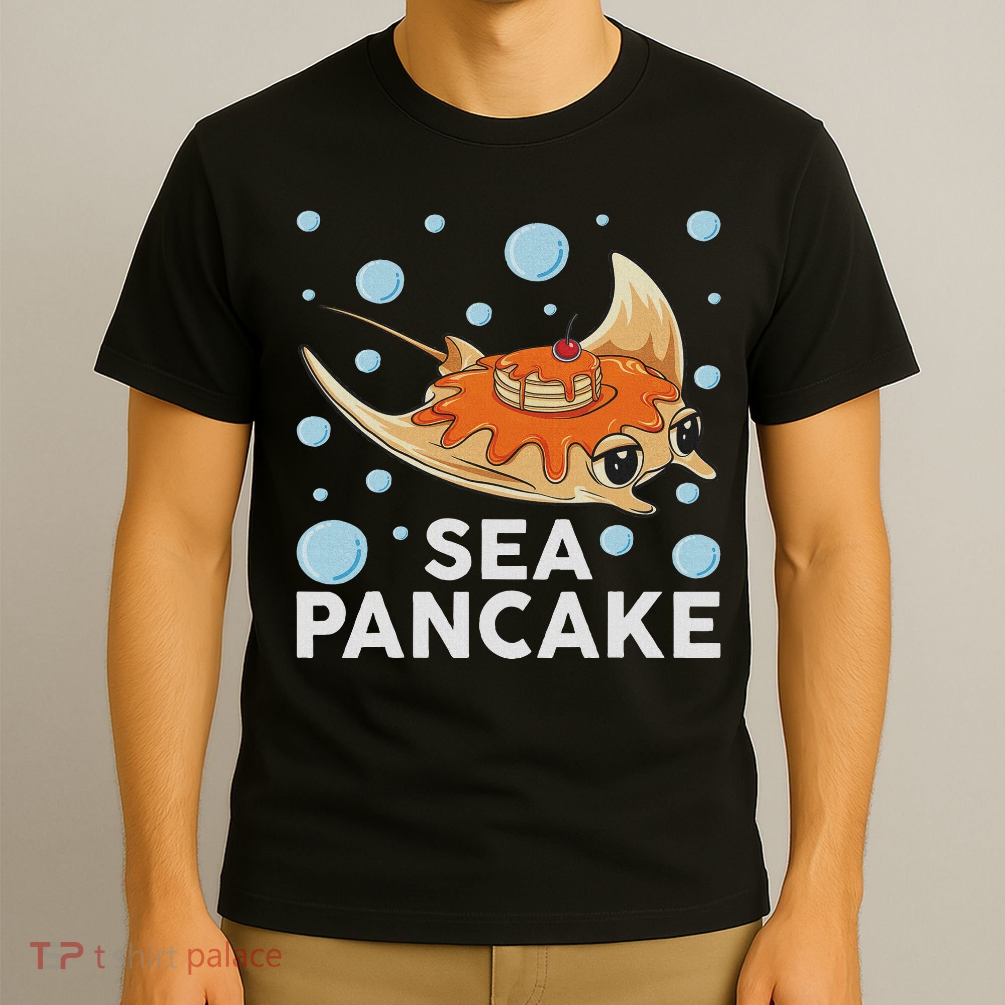Manta Ray Stingray Fish Pancake Cake Ocean Biologist T-Shirt