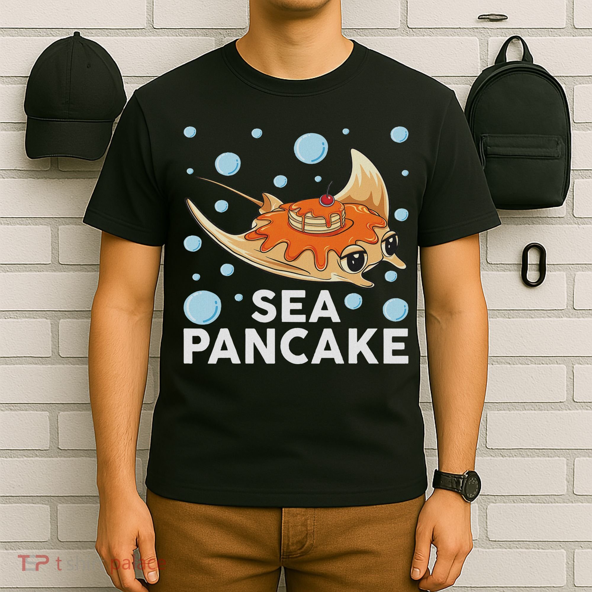 Manta Ray Stingray Fish Pancake Cake Ocean Biologist T-Shirt