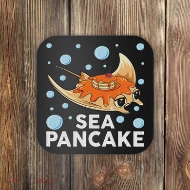 Manta Ray Stingray Fish Pancake Cake Ocean Biologist Coaster