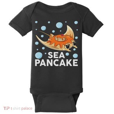 Manta Ray Stingray Fish Pancake Cake Ocean Biologist Baby Bodysuit