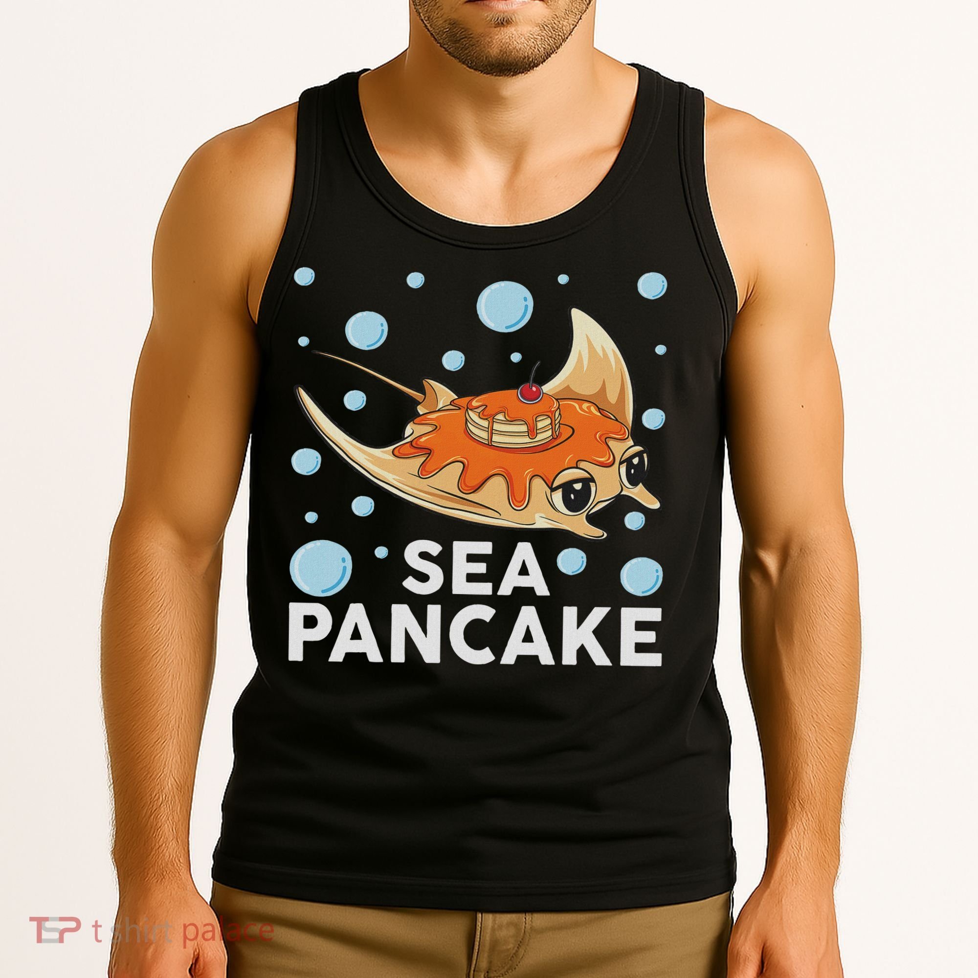 Manta Ray Stingray Fish Pancake Cake Ocean Biologist Tank Top