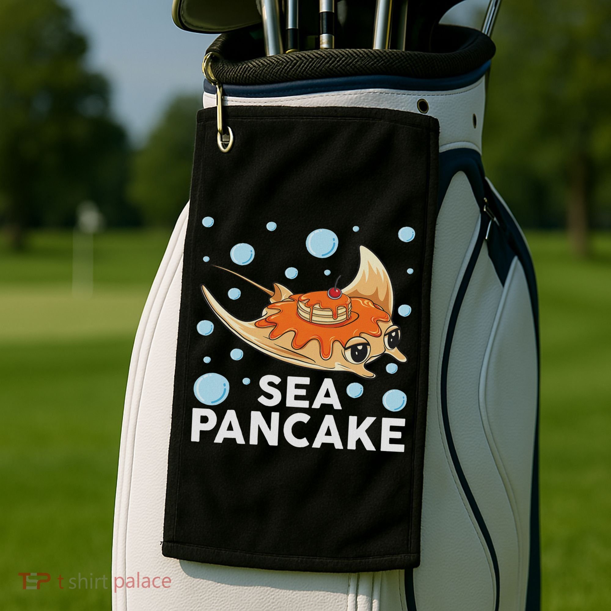 Manta Ray Stingray Fish Pancake Cake Ocean Biologist Golf Towel