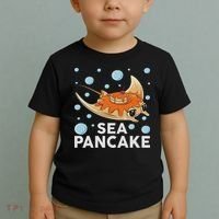 Manta Ray Stingray Fish Pancake Cake Ocean Biologist Toddler T-Shirt thumb 2