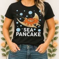 Manta Ray Stingray Fish Pancake Cake Ocean Biologist Women's T-Shirt thumb 2