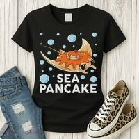 Manta Ray Stingray Fish Pancake Cake Ocean Biologist Women's T-Shirt thumb 3