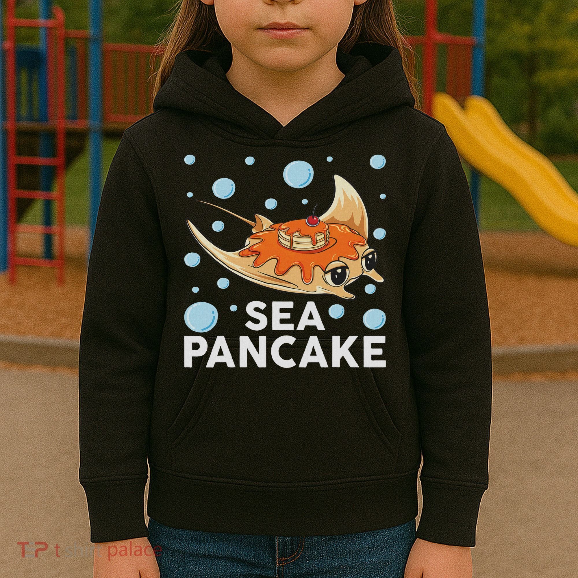 Manta Ray Stingray Fish Pancake Cake Ocean Biologist Kids Hoodie