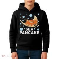 Manta Ray Stingray Fish Pancake Cake Ocean Biologist Kids Hoodie thumb 4