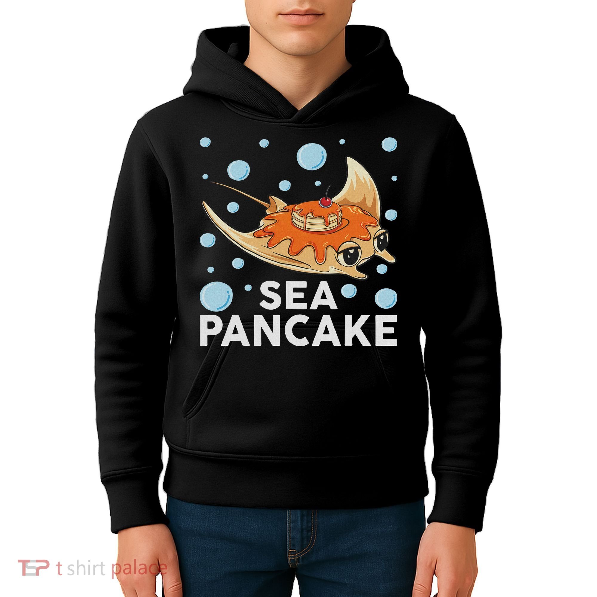 Manta Ray Stingray Fish Pancake Cake Ocean Biologist Kids Hoodie