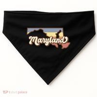 Maryland Retro Sunset Logo USA-Made Doggie Bandana thumb 0