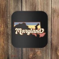 Maryland Retro Sunset Logo Coaster thumb 0