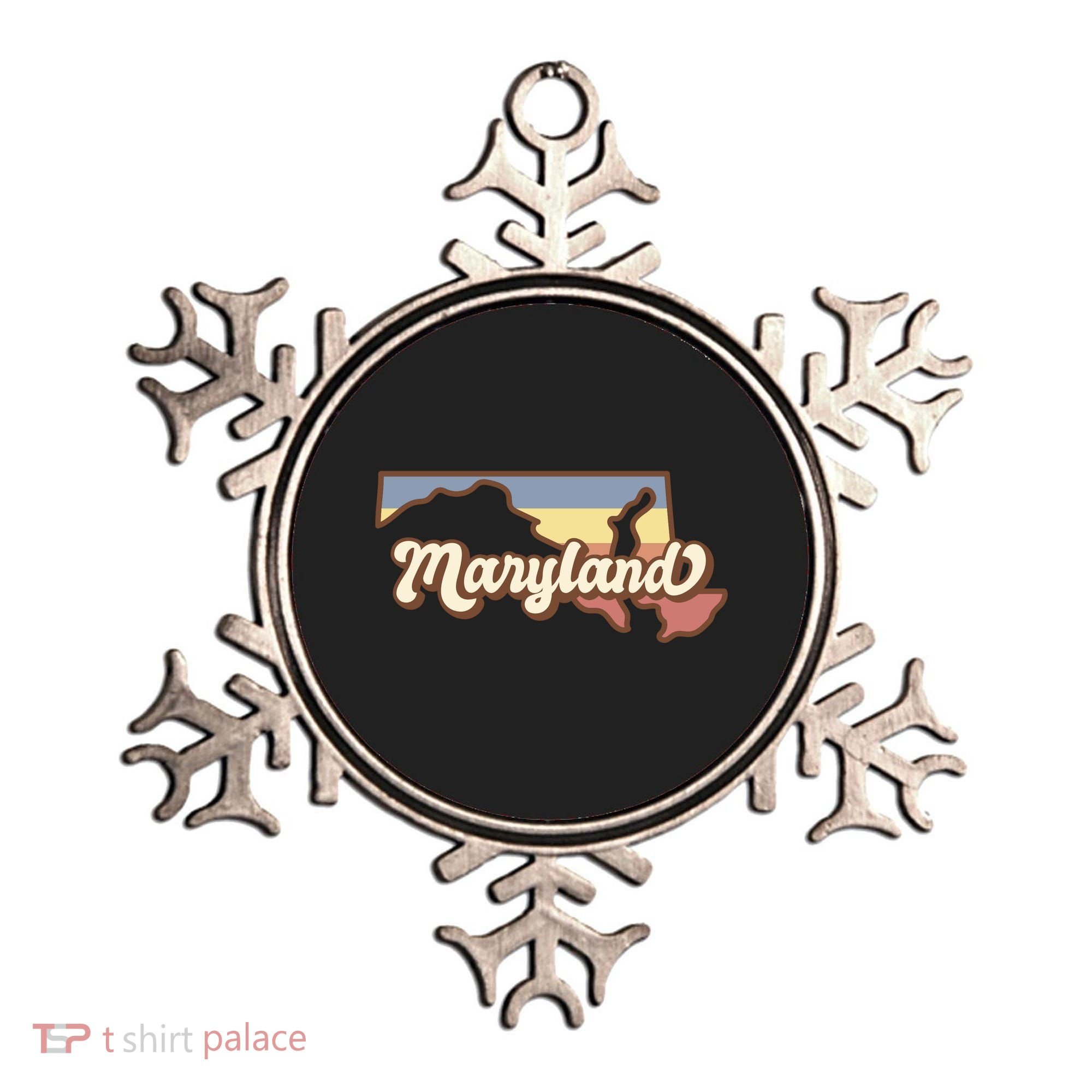 Maryland Retro Sunset Logo Ornament