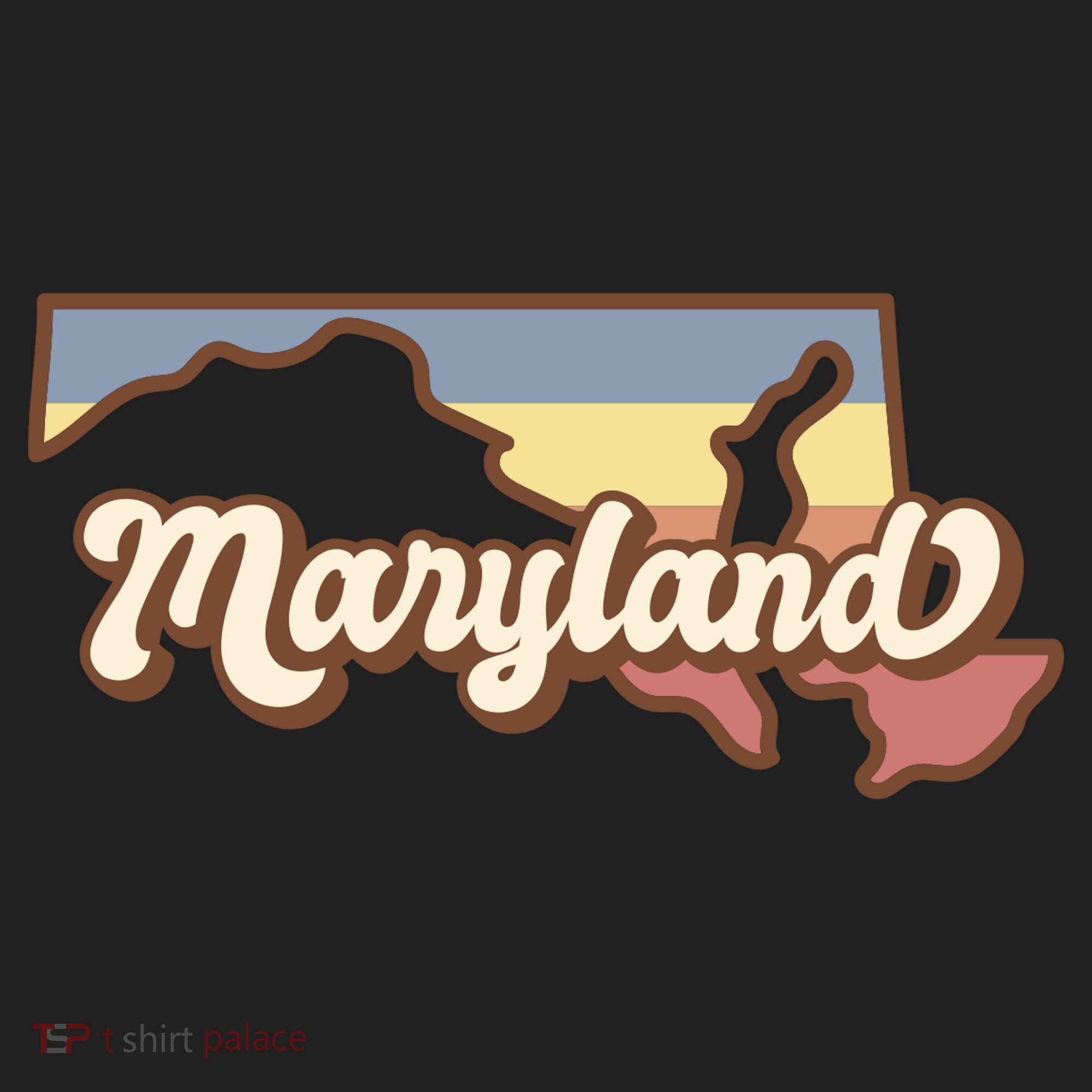 Maryland Retro Sunset Logo Golf Towel