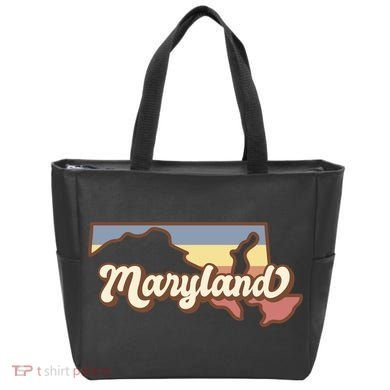 Maryland Retro Sunset Logo Tote Bag