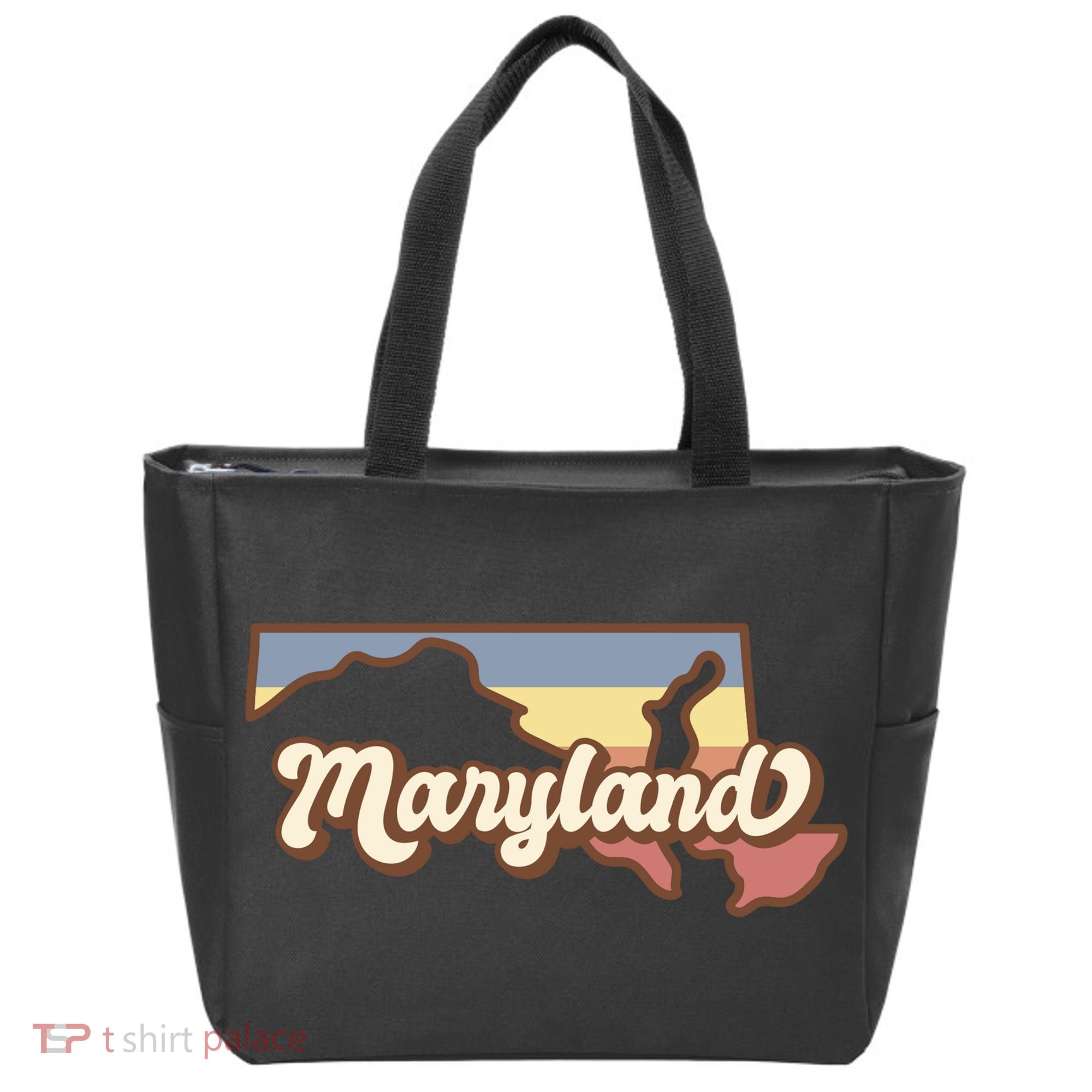 Maryland Retro Sunset Logo Tote Bag