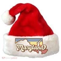 Maryland Retro Sunset Logo Santa Hat thumb 0
