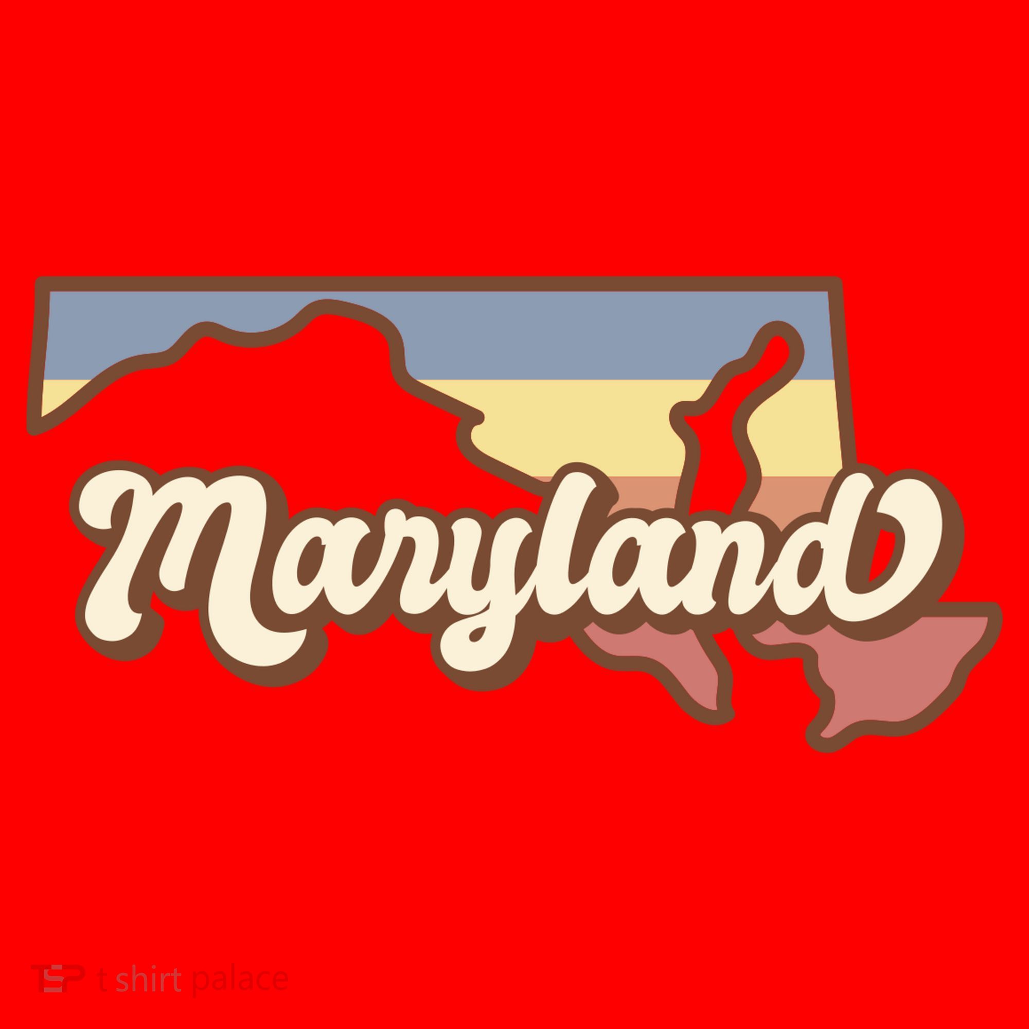 Maryland Retro Sunset Logo Santa Hat