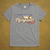 Maryland Retro Sunset Logo T-Shirt thumb 5