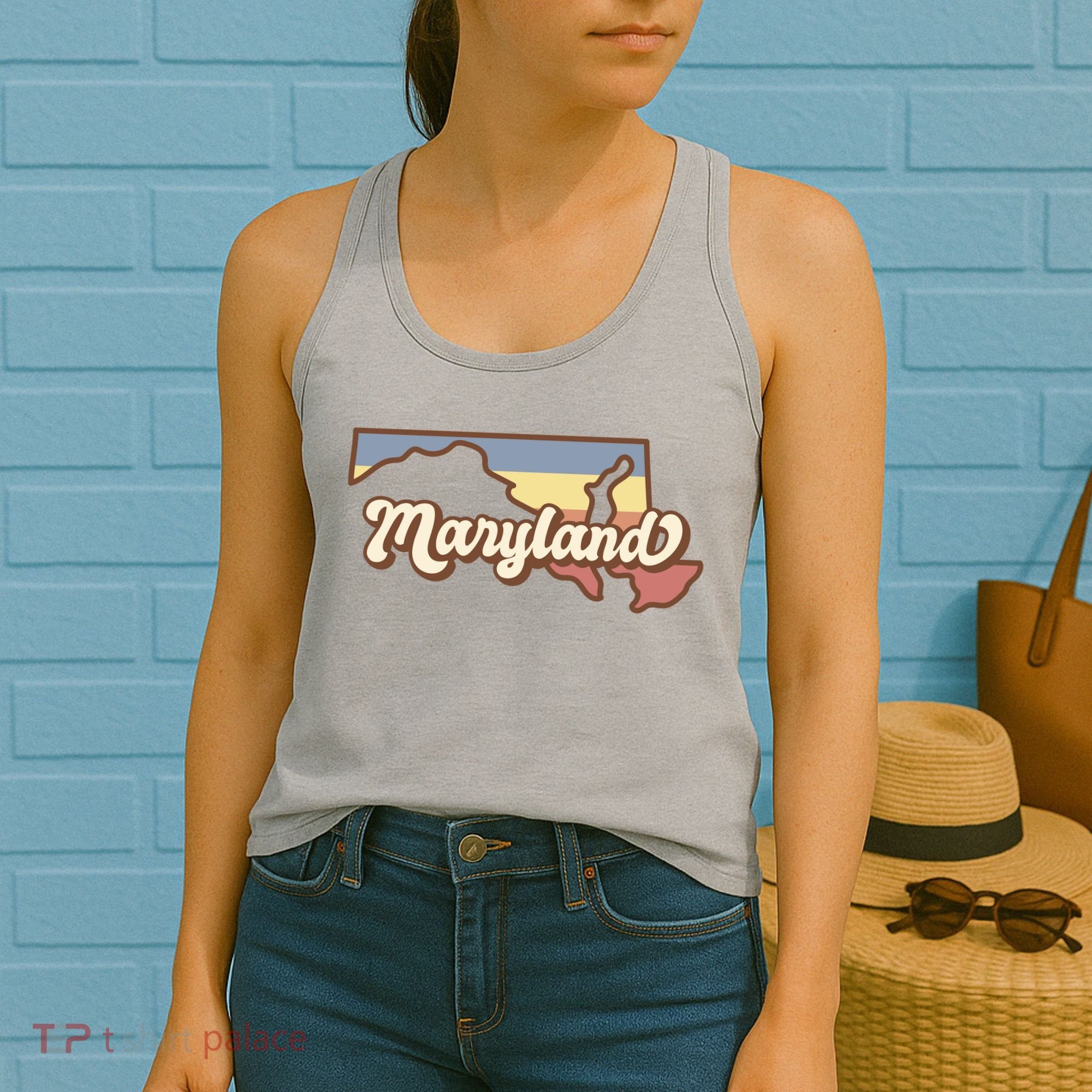 Maryland Retro Sunset Logo Women's Tank Top