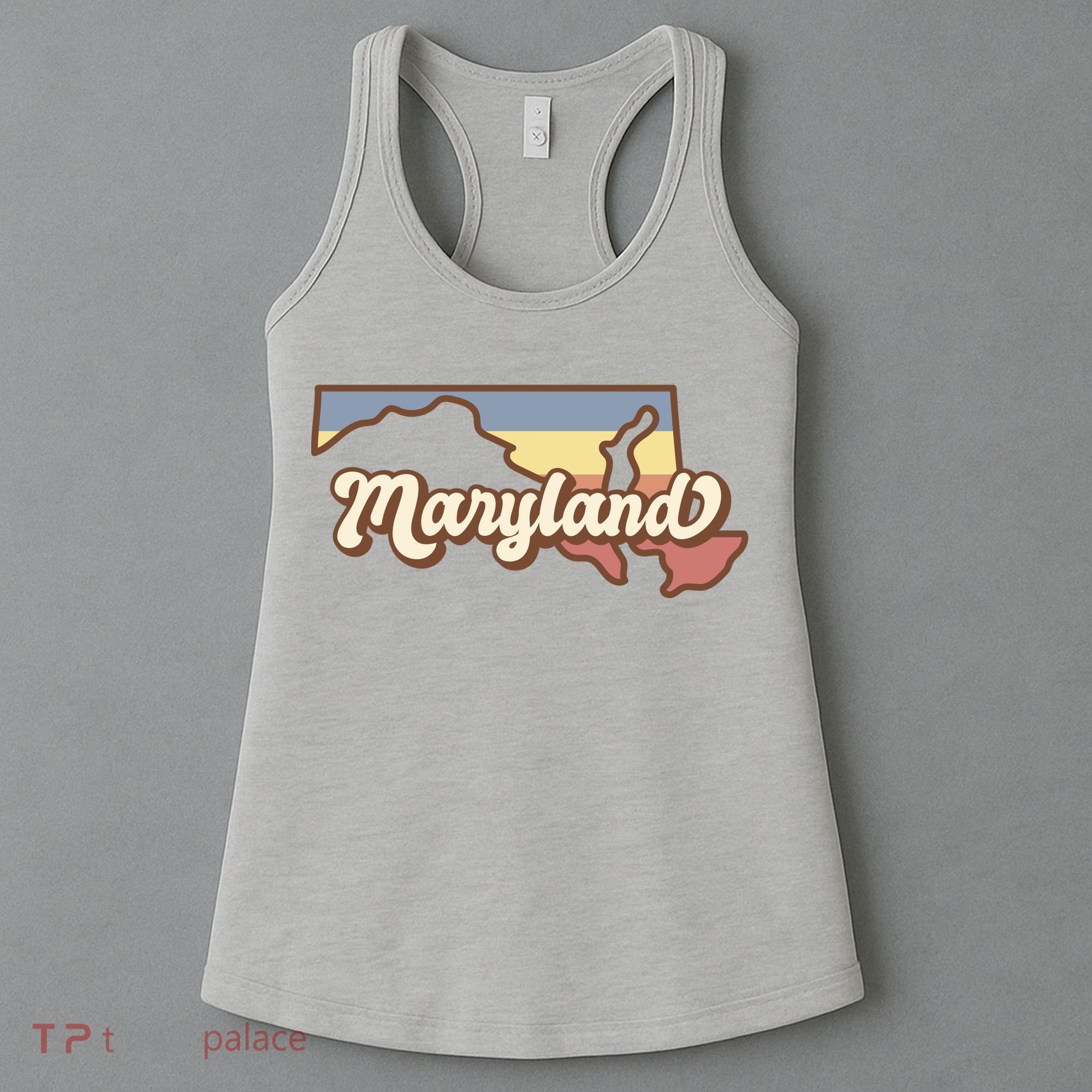 Maryland Retro Sunset Logo Women's Tank Top