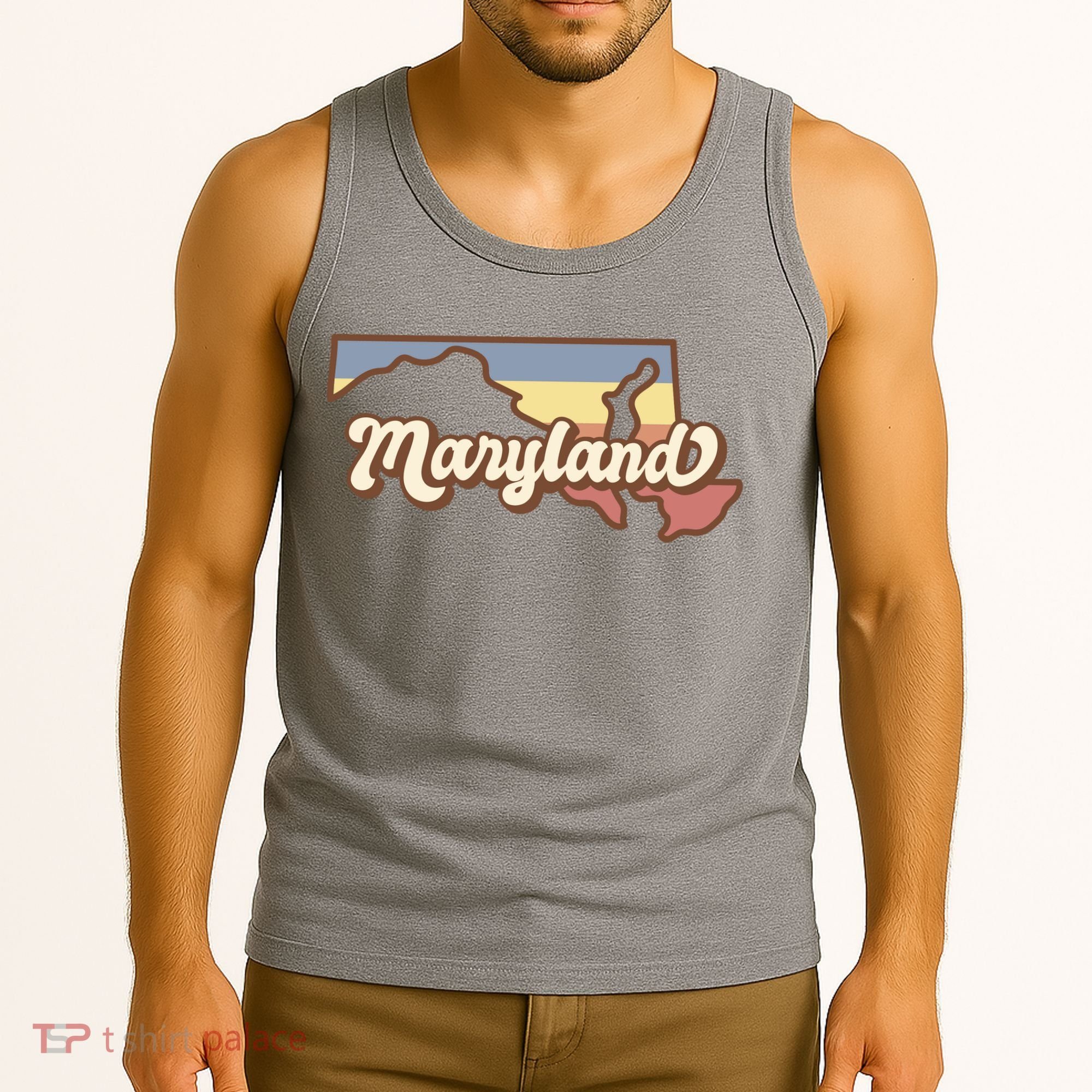 Maryland Retro Sunset Logo Tank Top