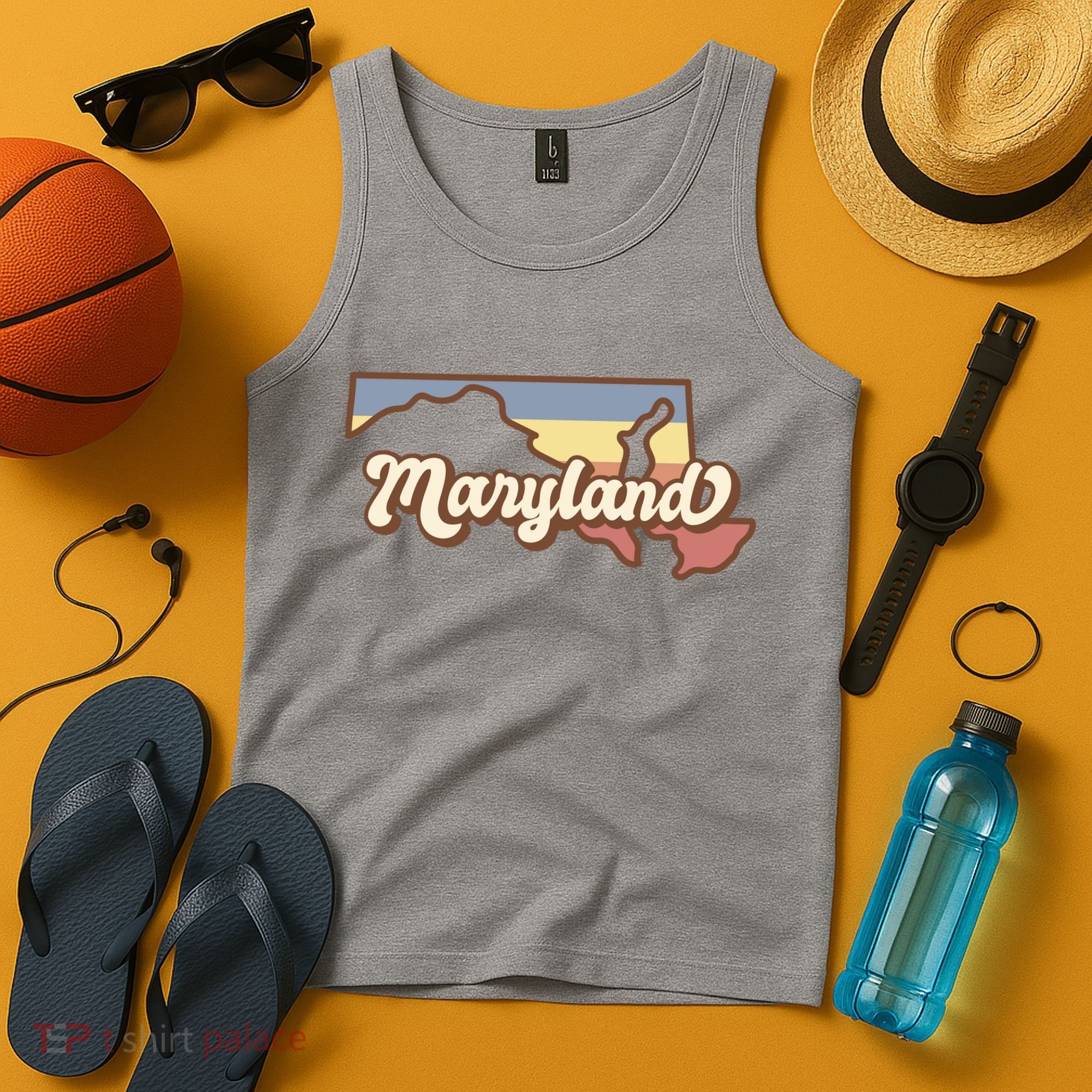 Maryland Retro Sunset Logo Tank Top