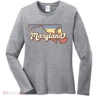 Maryland Retro Sunset Logo Women's Long Sleeve Shirt thumb 0