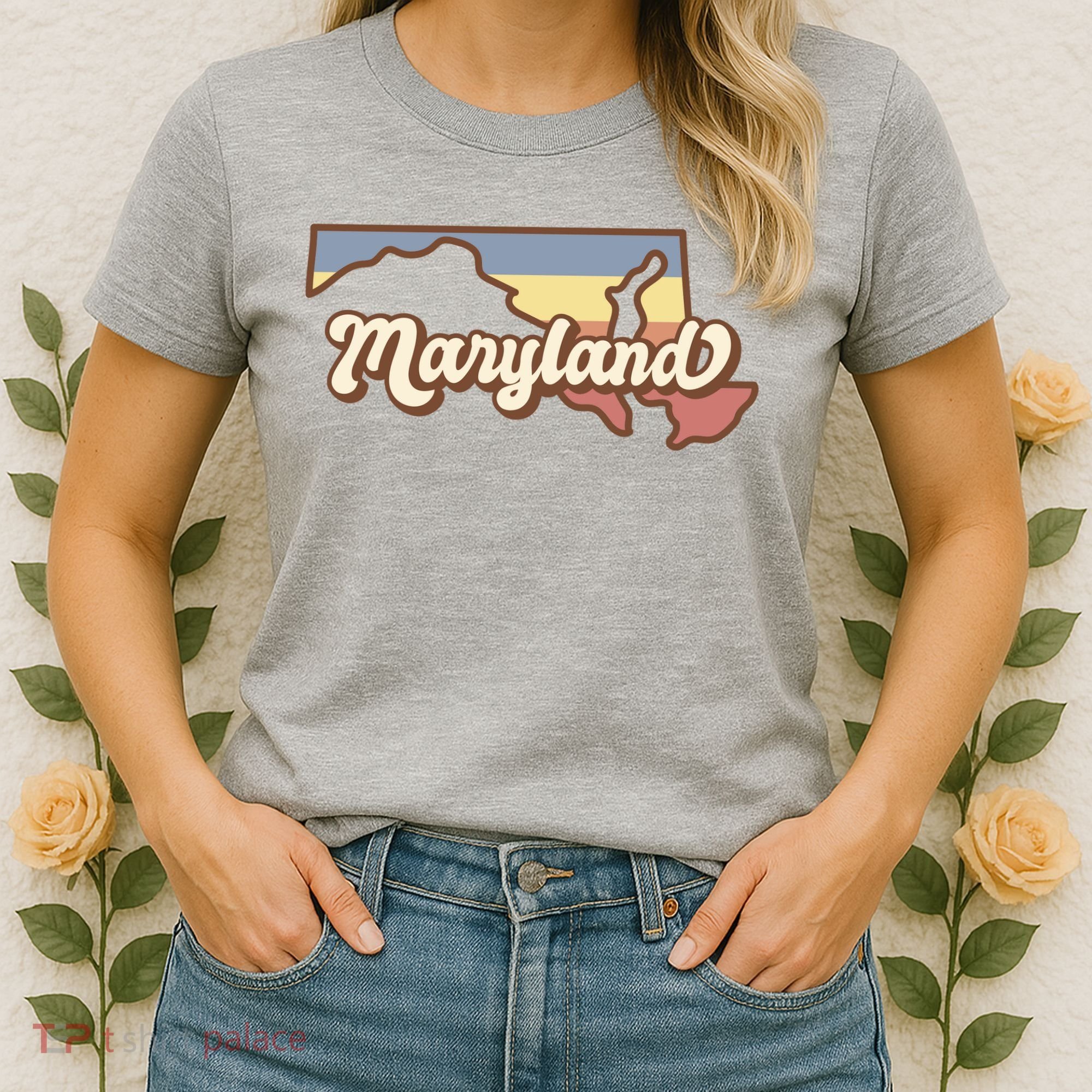 Maryland Retro Sunset Logo Women's T-Shirt