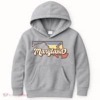 Maryland Retro Sunset Logo Kids Hoodie thumb 0