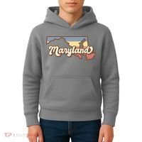 Maryland Retro Sunset Logo Kids Hoodie thumb 4