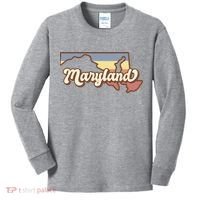 Maryland Retro Sunset Logo Kids Long Sleeve Shirt thumb 0