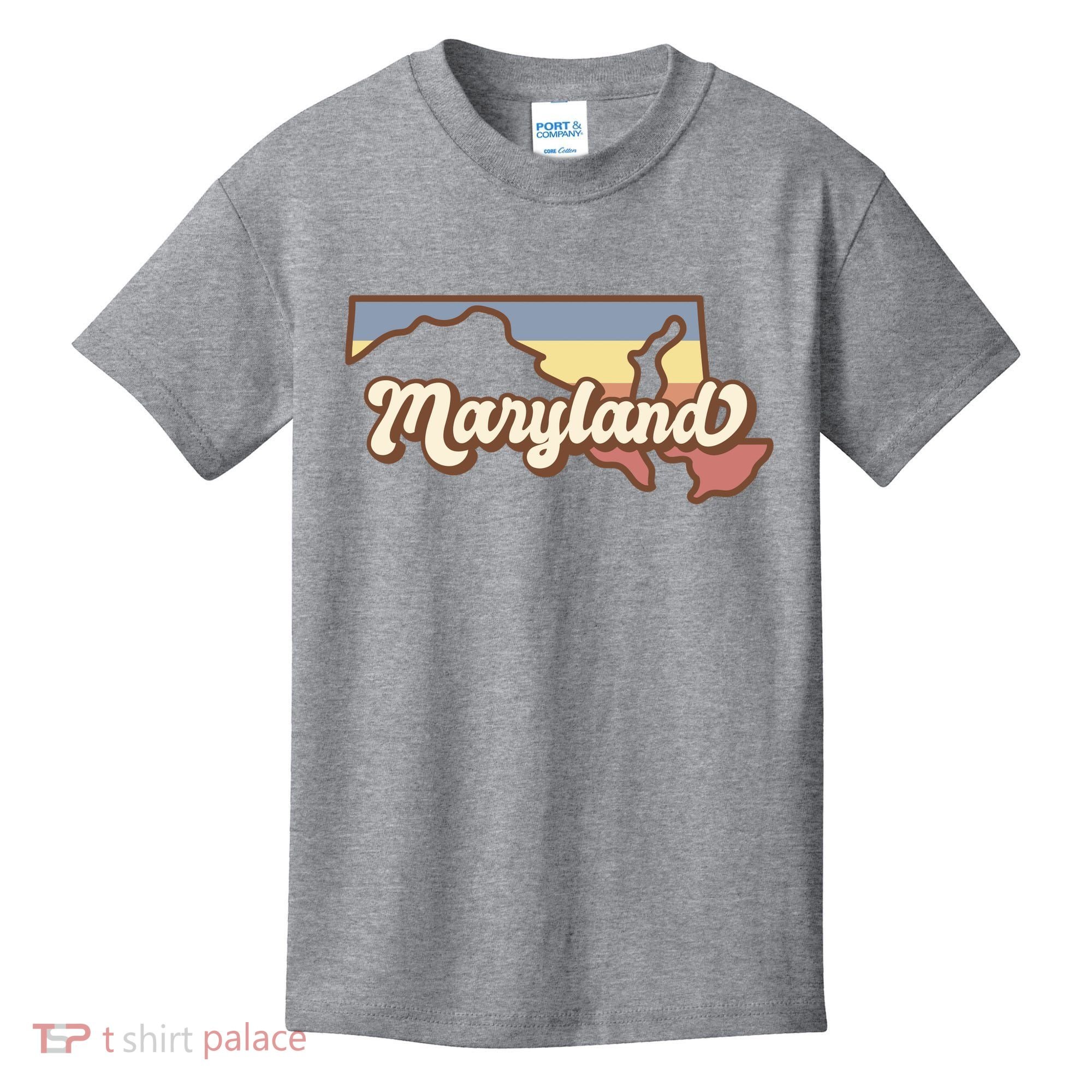 Maryland Retro Sunset Logo Kids T-Shirt