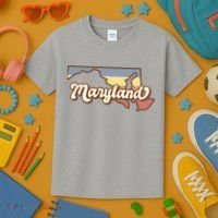 Maryland Retro Sunset Logo Kids T-Shirt thumb 3