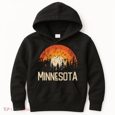 Minnesota Retro Style Vintage 70s 80s Kids Hoodie