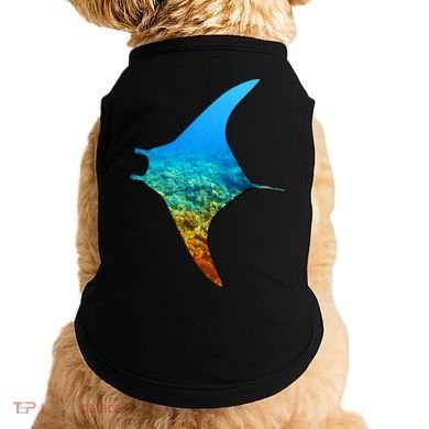 Manta Ray Silhouette Earth Day And Ocean Week Gift Doggie Tank
