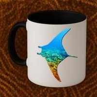 Manta Ray Silhouette Earth Day And Ocean Week Gift Coffee Mug thumb 2