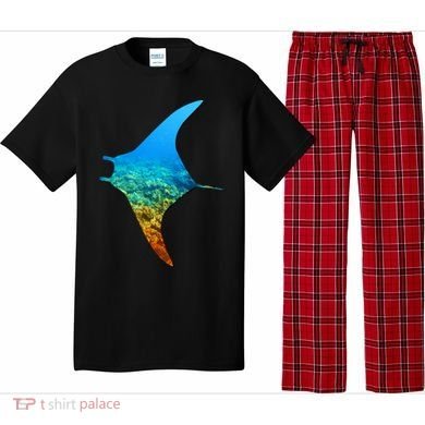 Manta Ray Silhouette Earth Day And Ocean Week Gift Pajama Set