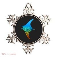 Manta Ray Silhouette Earth Day And Ocean Week Gift Ornament thumb 0