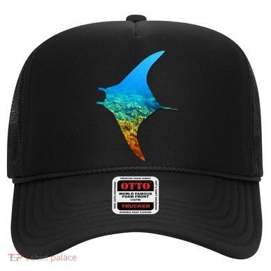 Manta Ray Silhouette Earth Day And Ocean Week Gift Hat