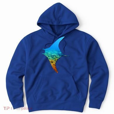 Manta Ray Silhouette Earth Day And Ocean Week Gift Hoodie