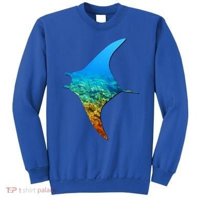 Manta Ray Silhouette Earth Day And Ocean Week Gift Sweatshirt
