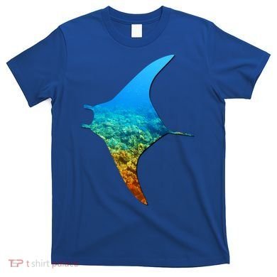 Manta Ray Silhouette Earth Day And Ocean Week Gift T-Shirt