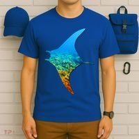 Manta Ray Silhouette Earth Day And Ocean Week Gift T-Shirt thumb 6